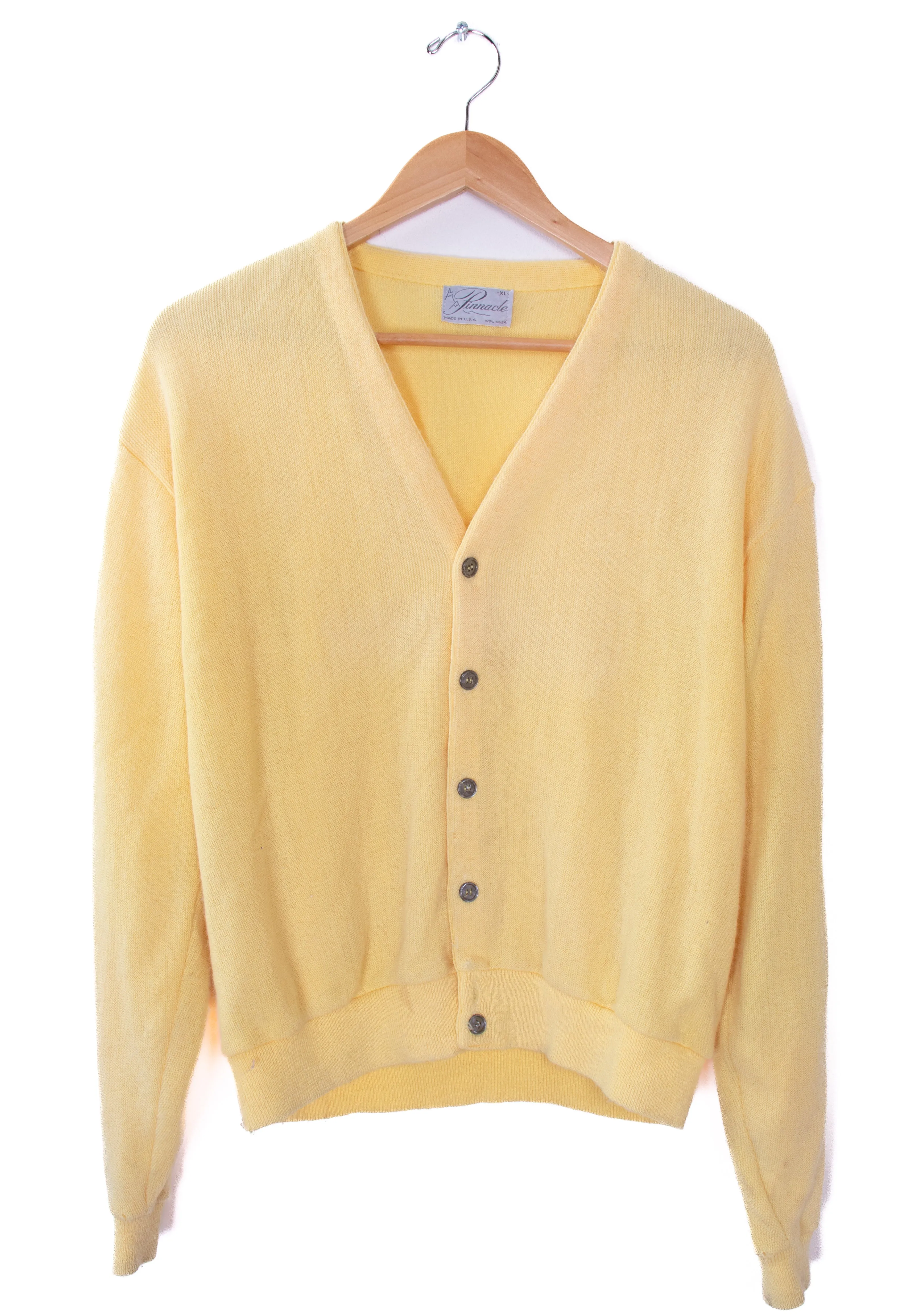 80s Pinnacle Yellow Sweater Cardigan