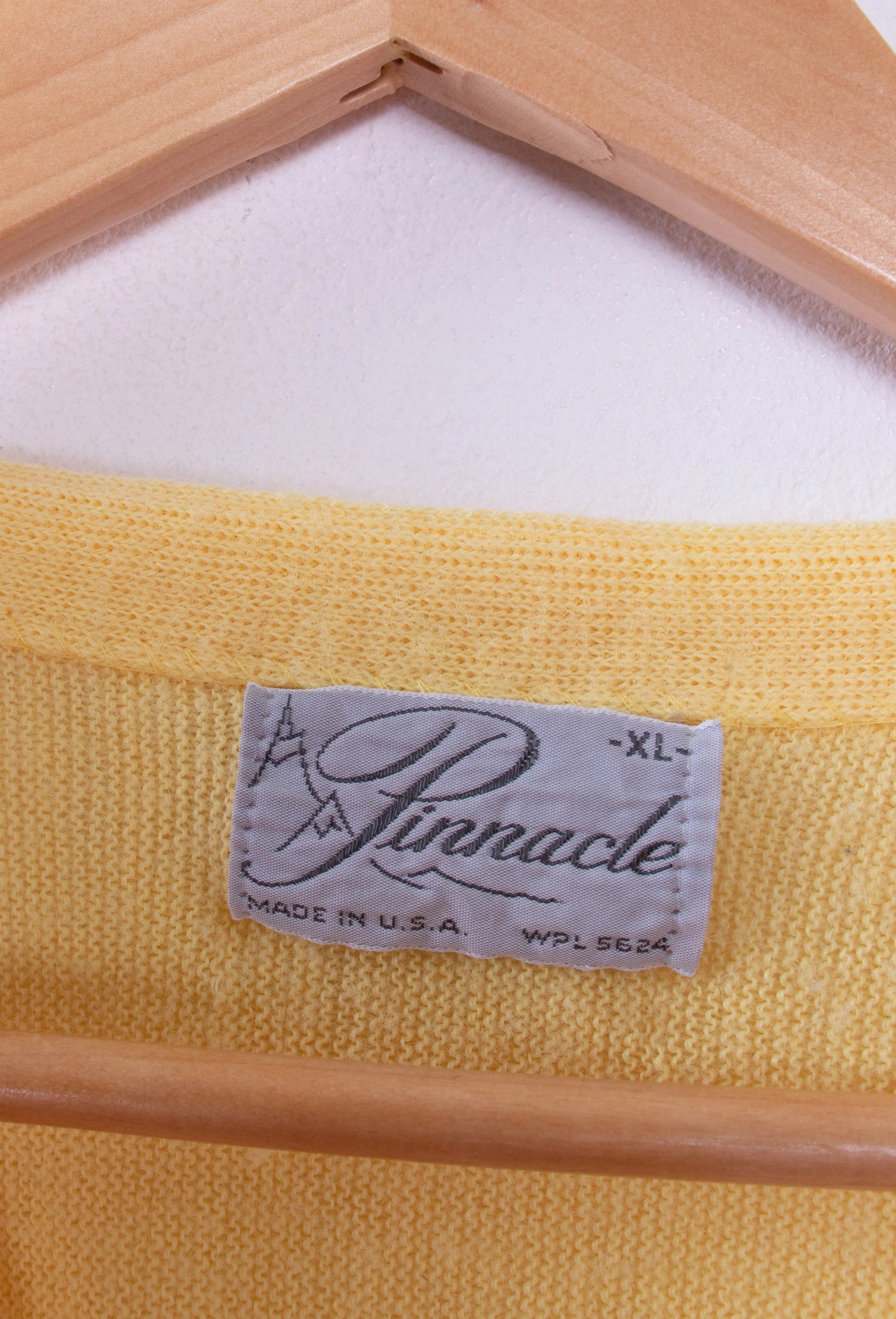 80s Pinnacle Yellow Sweater Cardigan