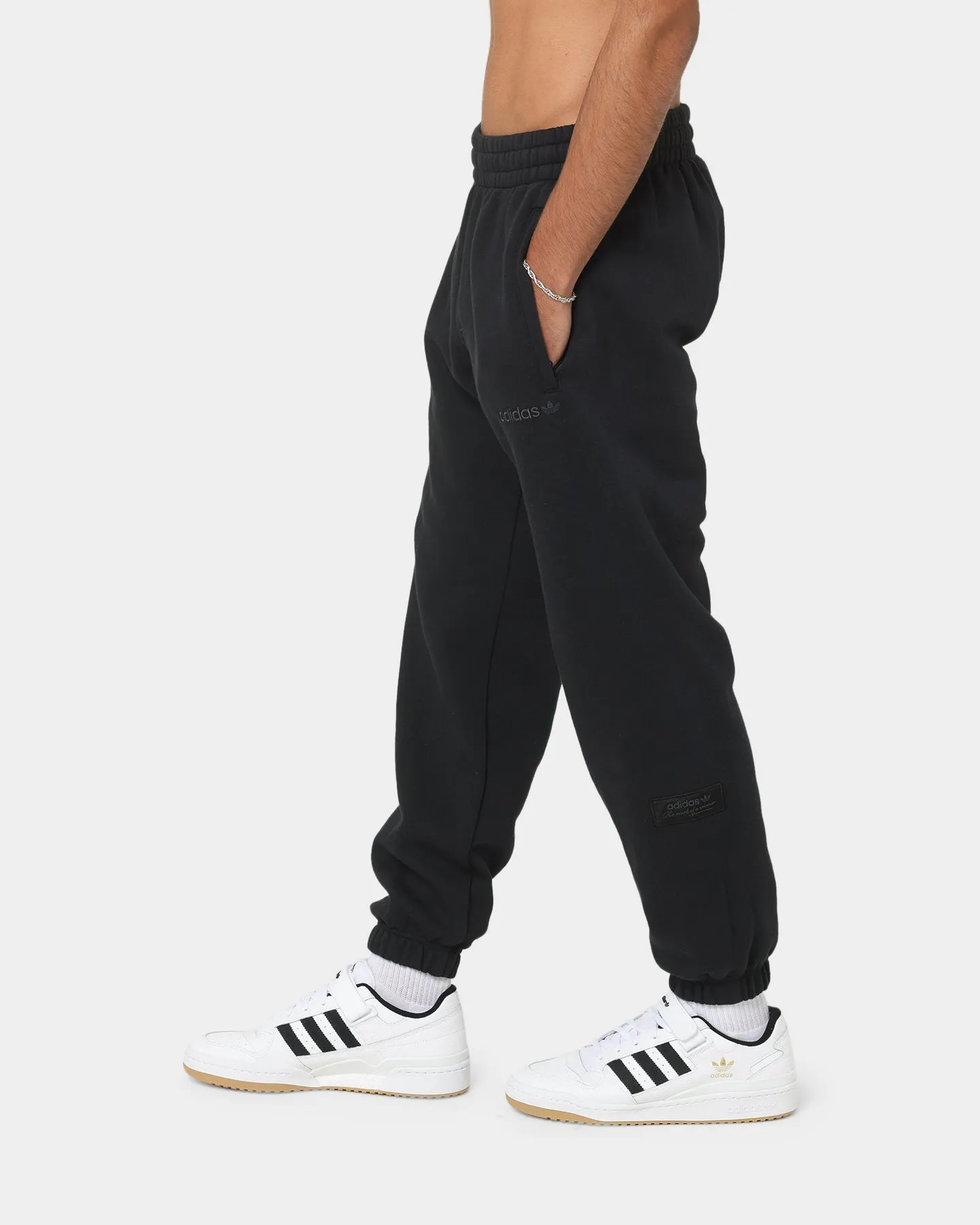 Adidas Trefoil Linear Sweat Pants Black