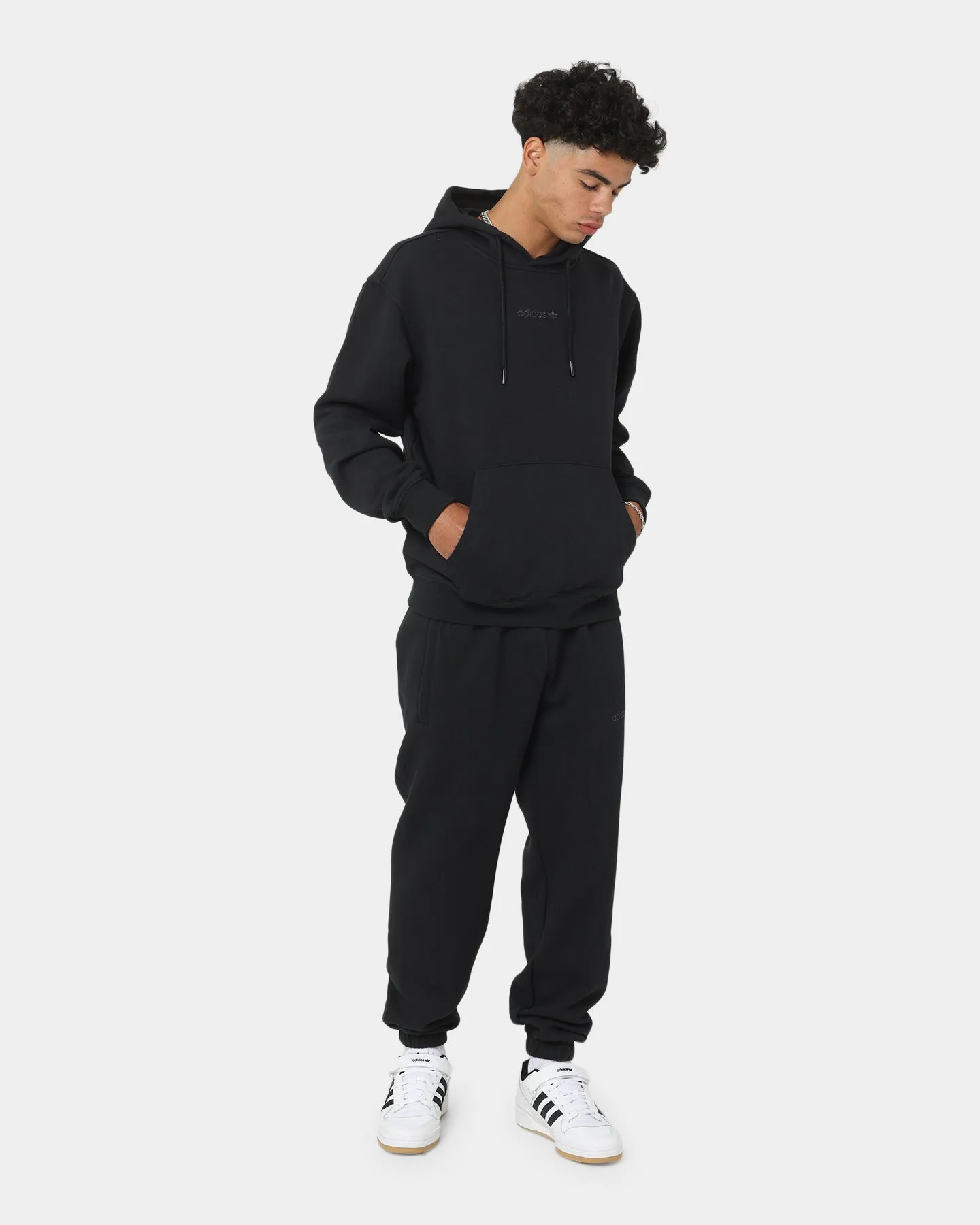 Adidas Trefoil Linear Sweat Pants Black