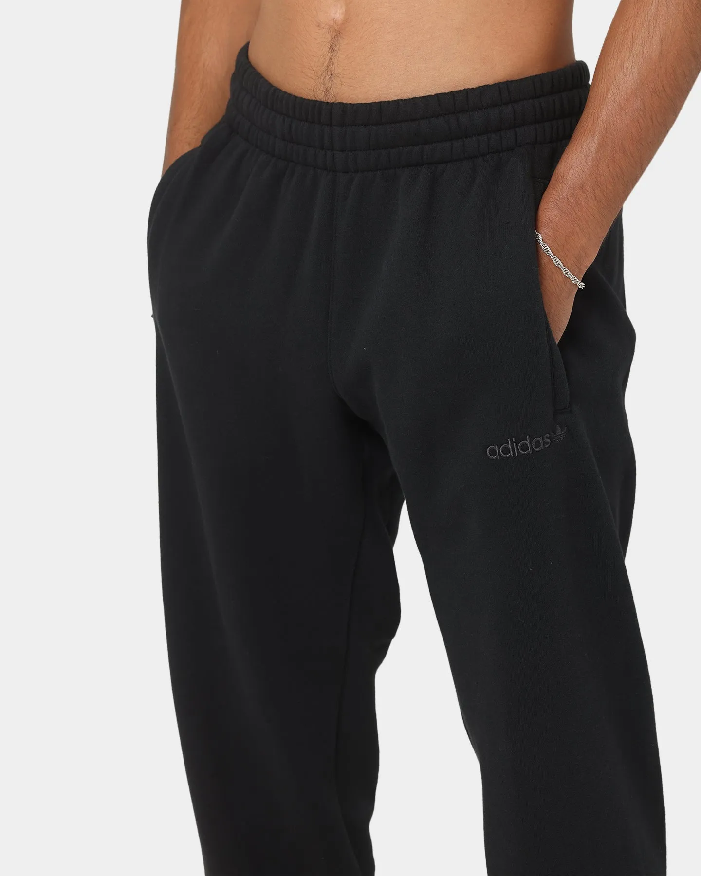 Adidas Trefoil Linear Sweat Pants Black