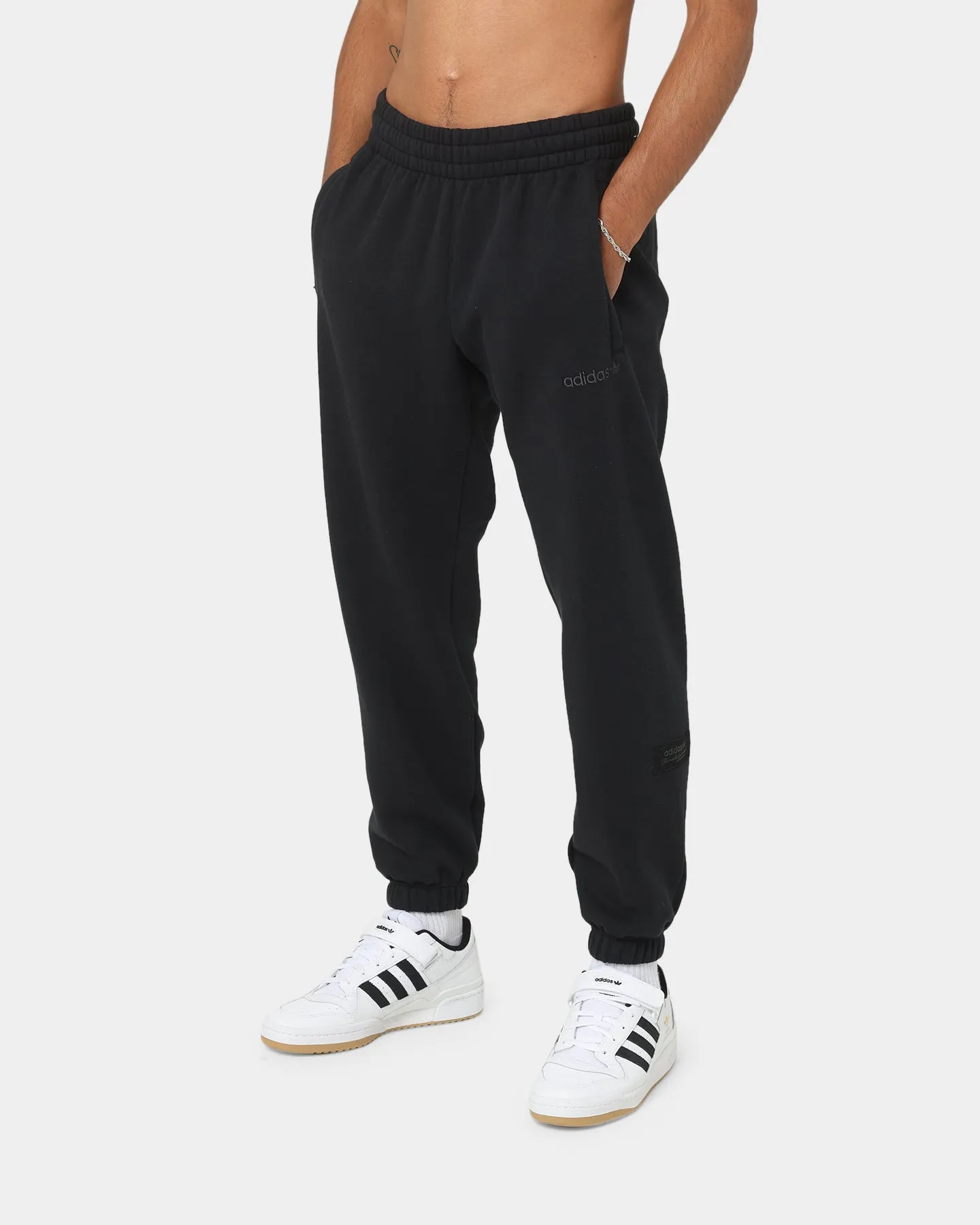 Adidas Trefoil Linear Sweat Pants Black