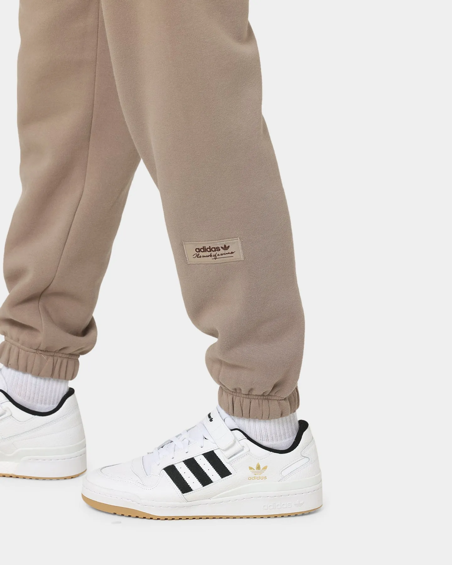 Adidas Trefoil Linear Sweat Pants Brown