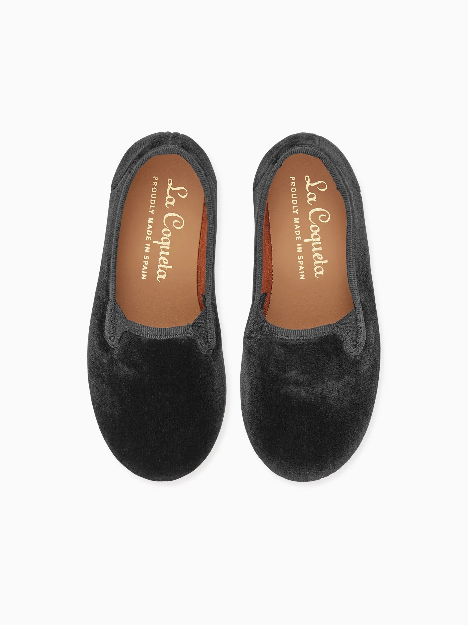 Black Velvet Kids Slipper Shoes