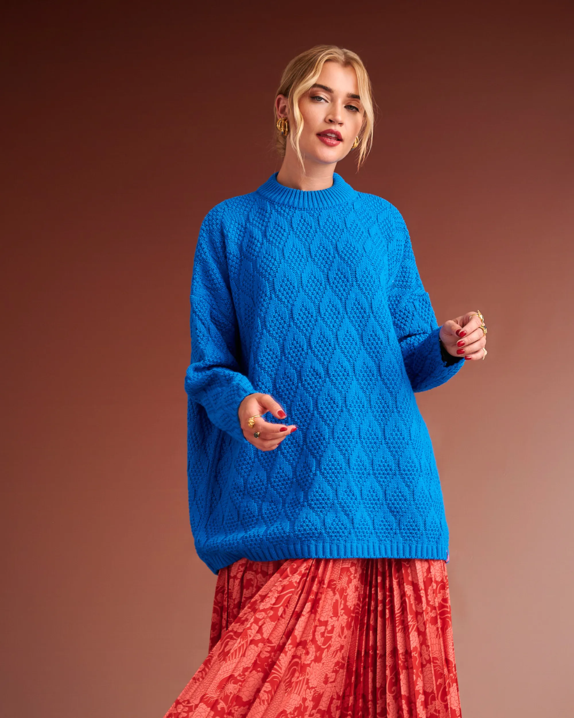 Brody Knit Sweater | Turquoise