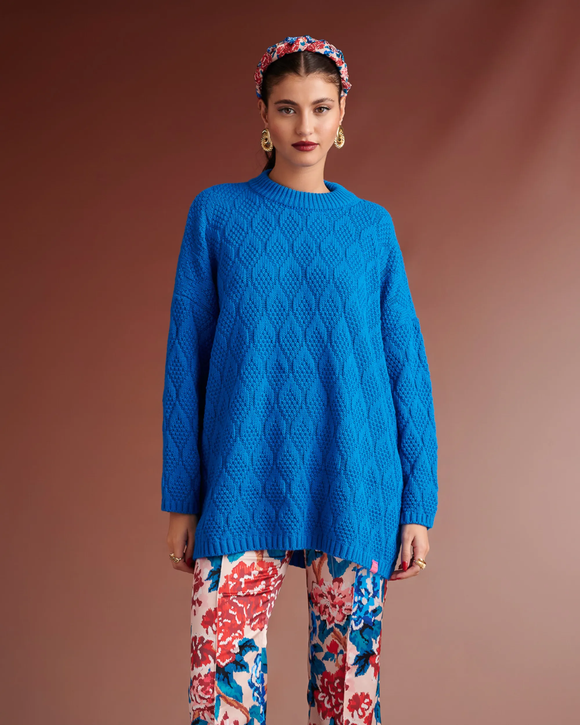 Brody Knit Sweater | Turquoise