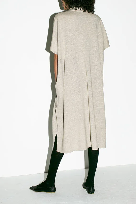 Clay Flax Turtleneck Caftan Dress