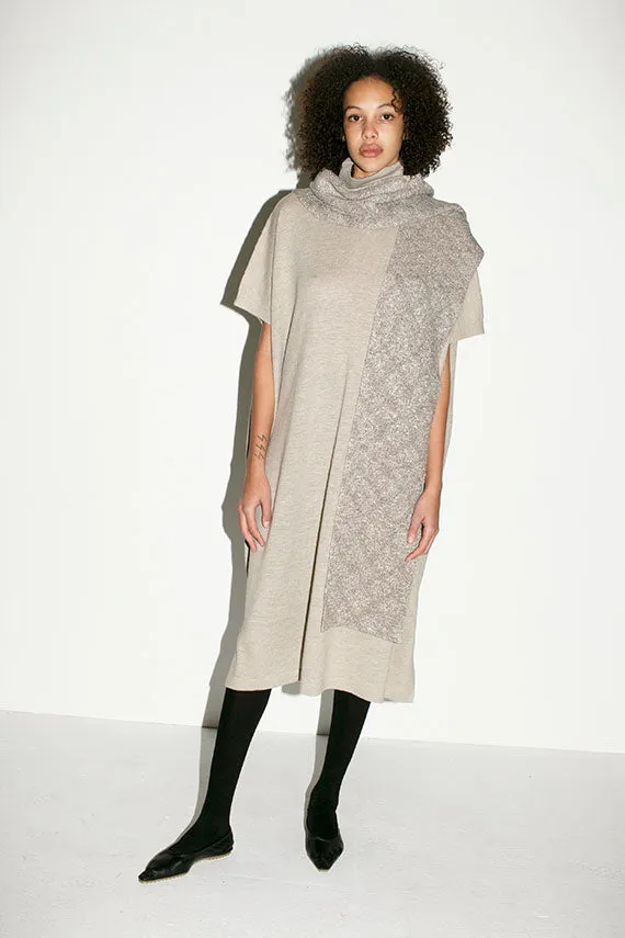 Clay Flax Turtleneck Caftan Dress