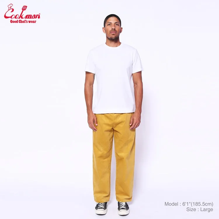 Cookman Chef Pants Semiwide- Corduroy :  FAT Yellow