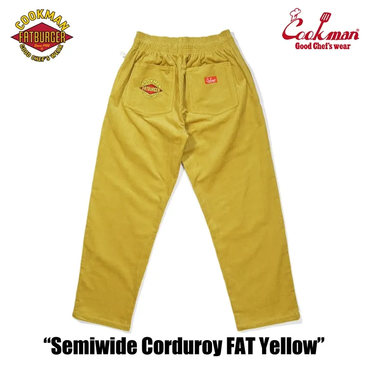 Cookman Chef Pants Semiwide- Corduroy :  FAT Yellow