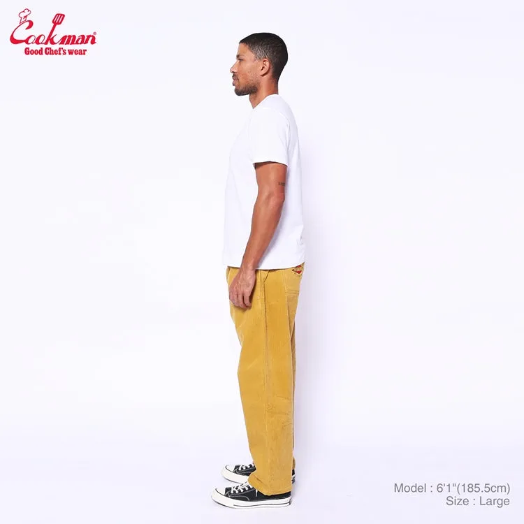 Cookman Chef Pants Semiwide- Corduroy :  FAT Yellow