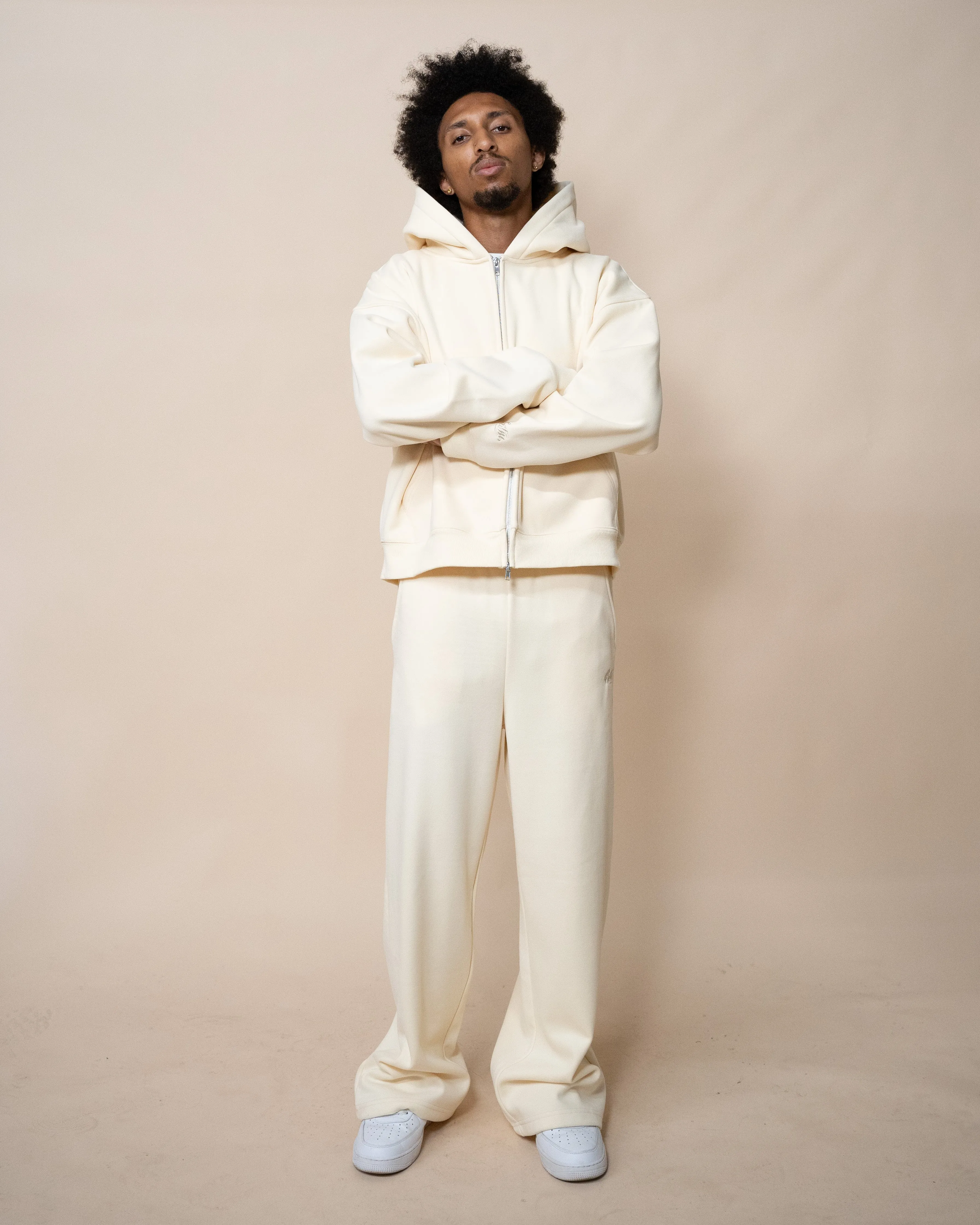 EPTM PERFECT BAGGY FLEECE PANTS - CREAM