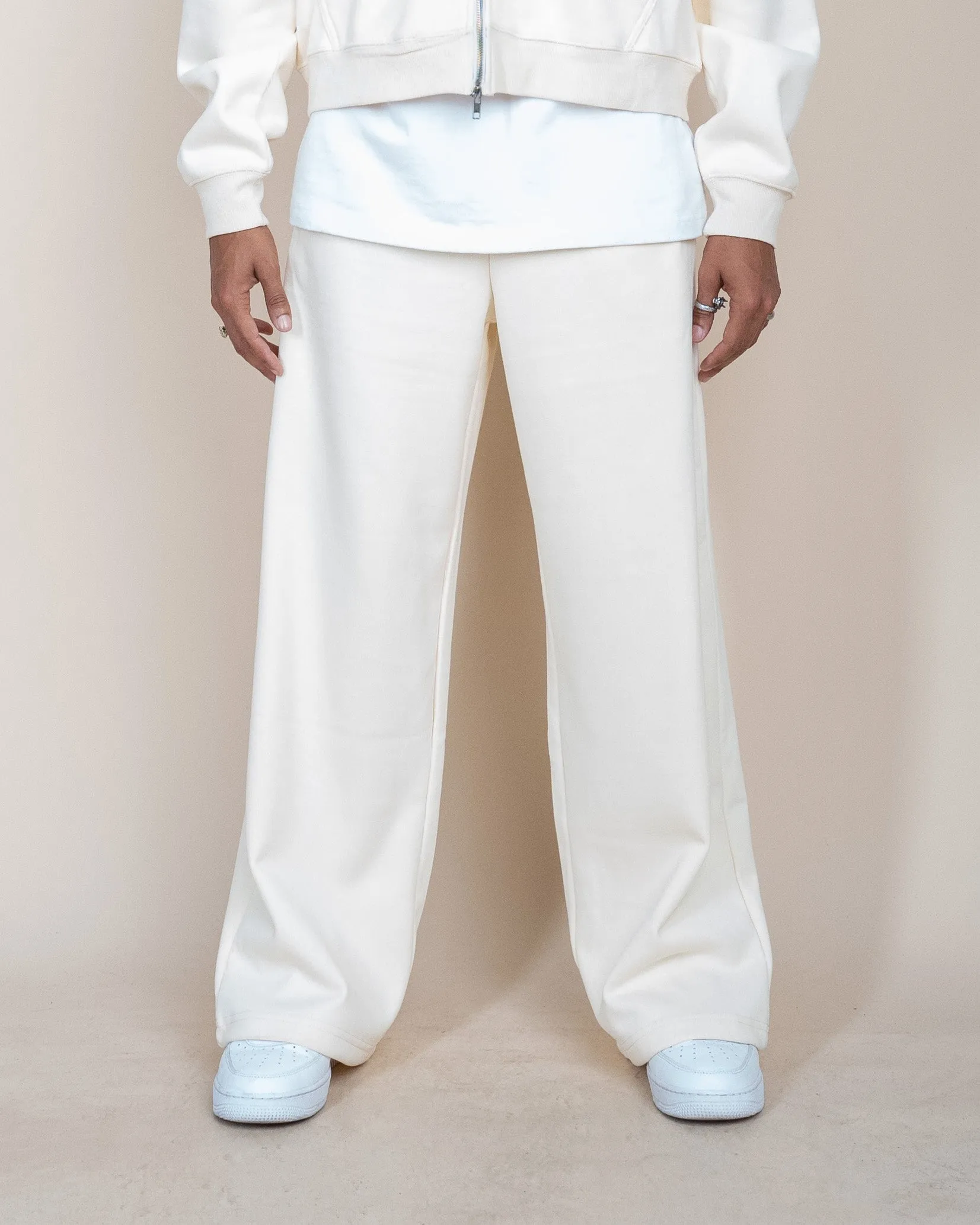 EPTM PERFECT BAGGY FLEECE PANTS - CREAM