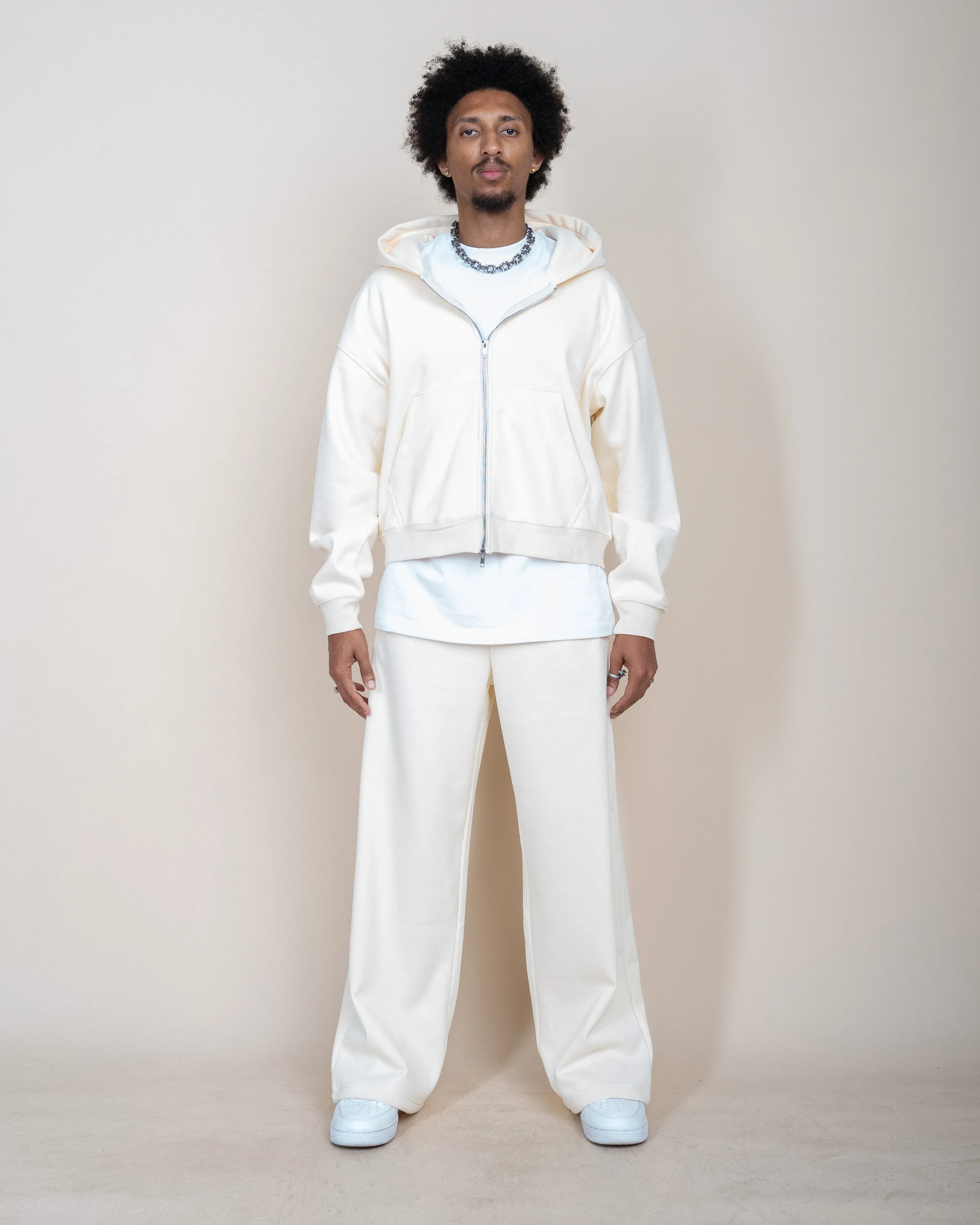 EPTM PERFECT BAGGY FLEECE PANTS - CREAM