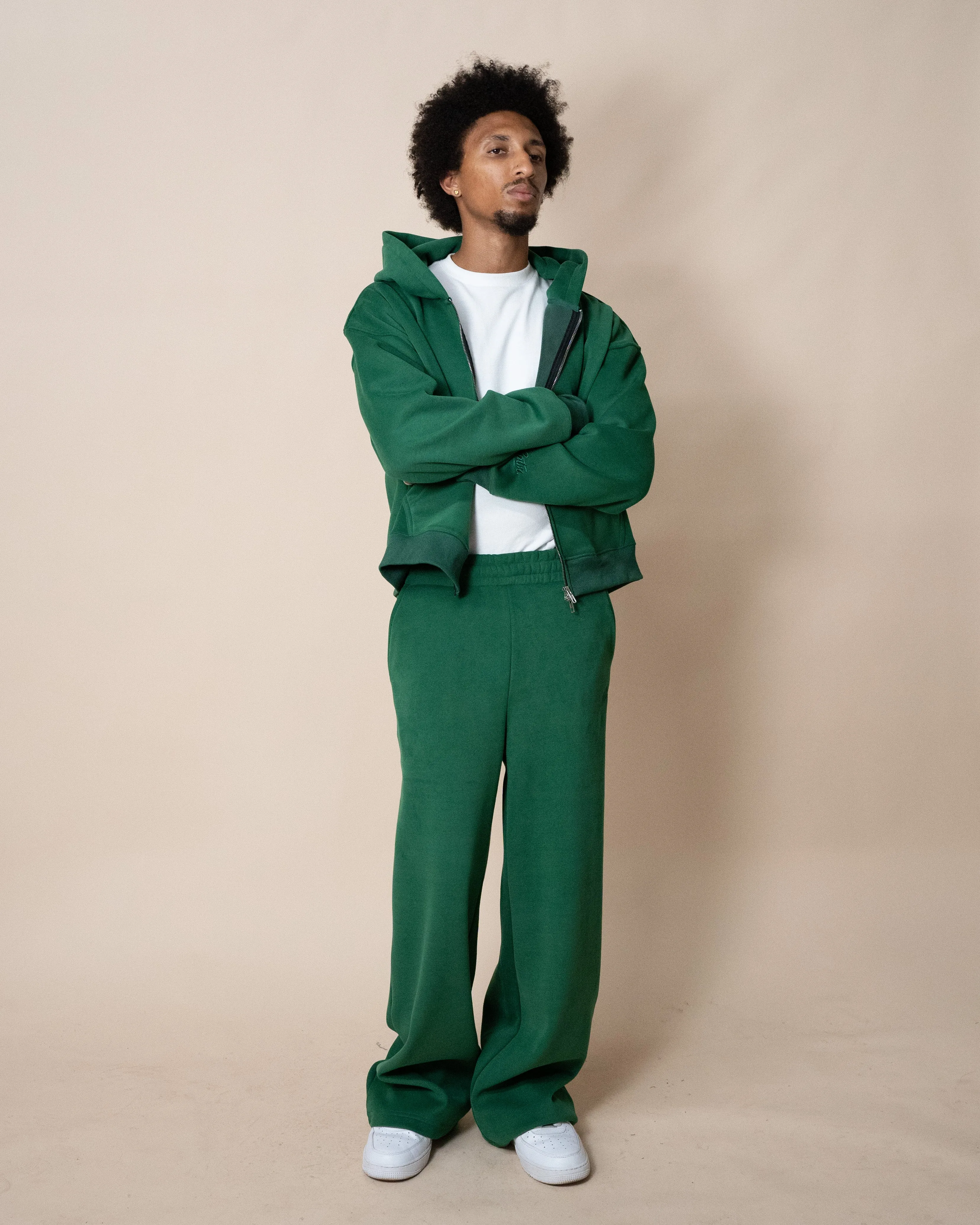 EPTM PERFECT BAGGY FLEECE PANTS - HUNTER GREEN