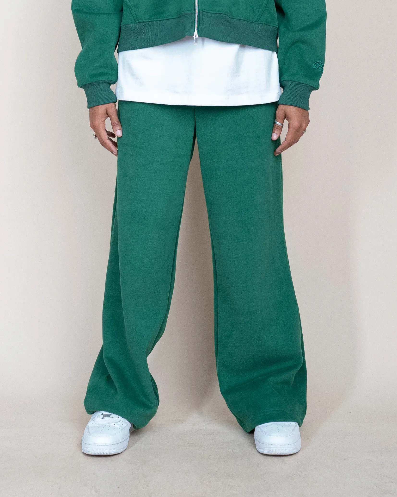 EPTM PERFECT BAGGY FLEECE PANTS - HUNTER GREEN