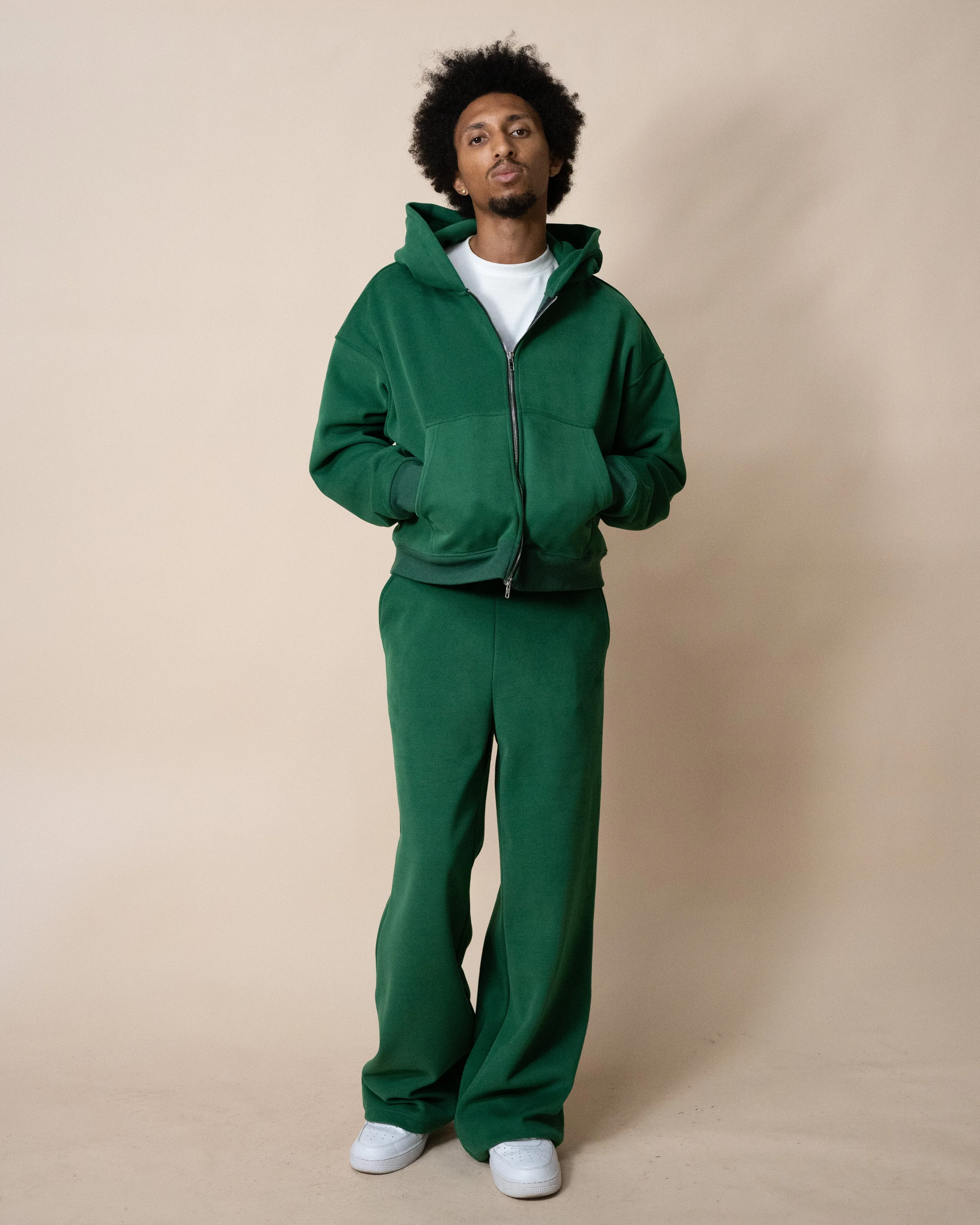 EPTM PERFECT BAGGY FLEECE PANTS - HUNTER GREEN