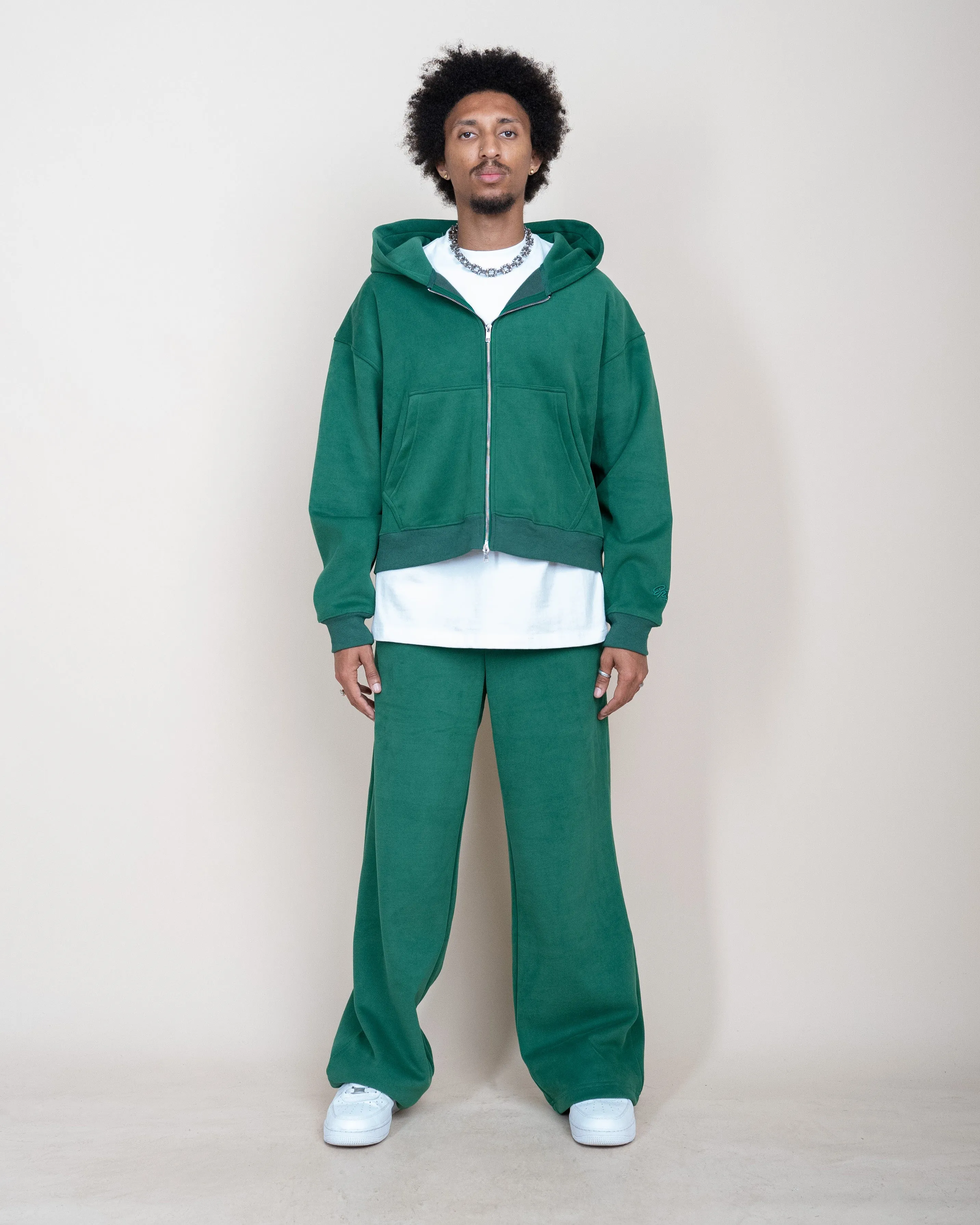 EPTM PERFECT BAGGY FLEECE PANTS - HUNTER GREEN