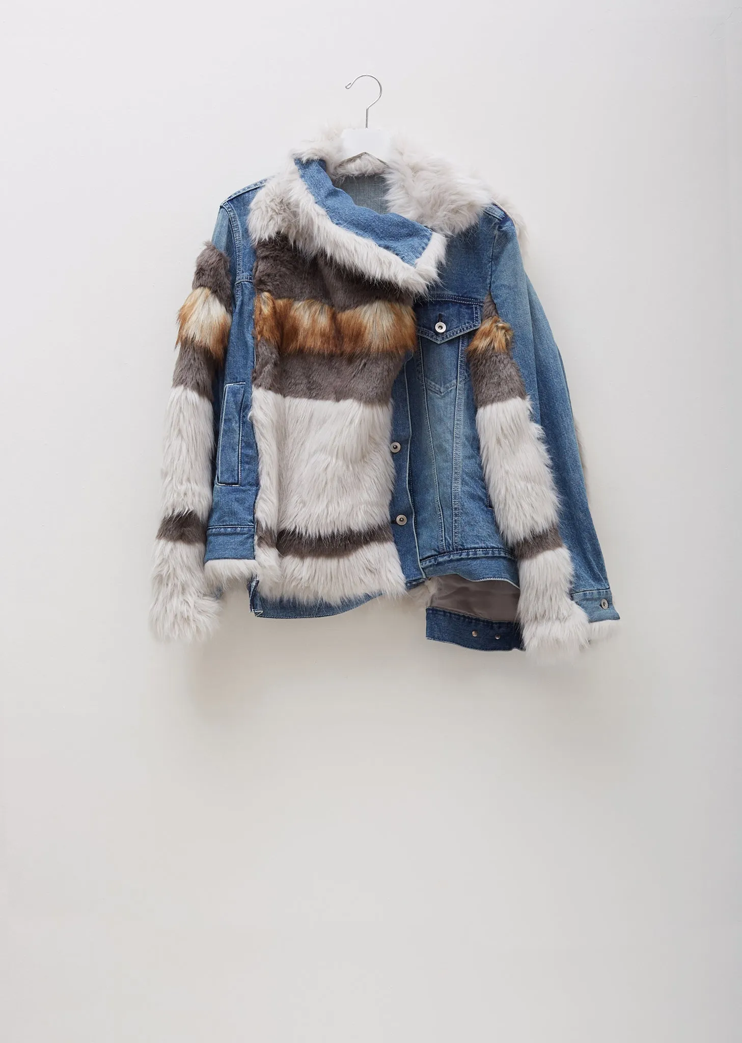 Fur Trimmed Denim Jacket