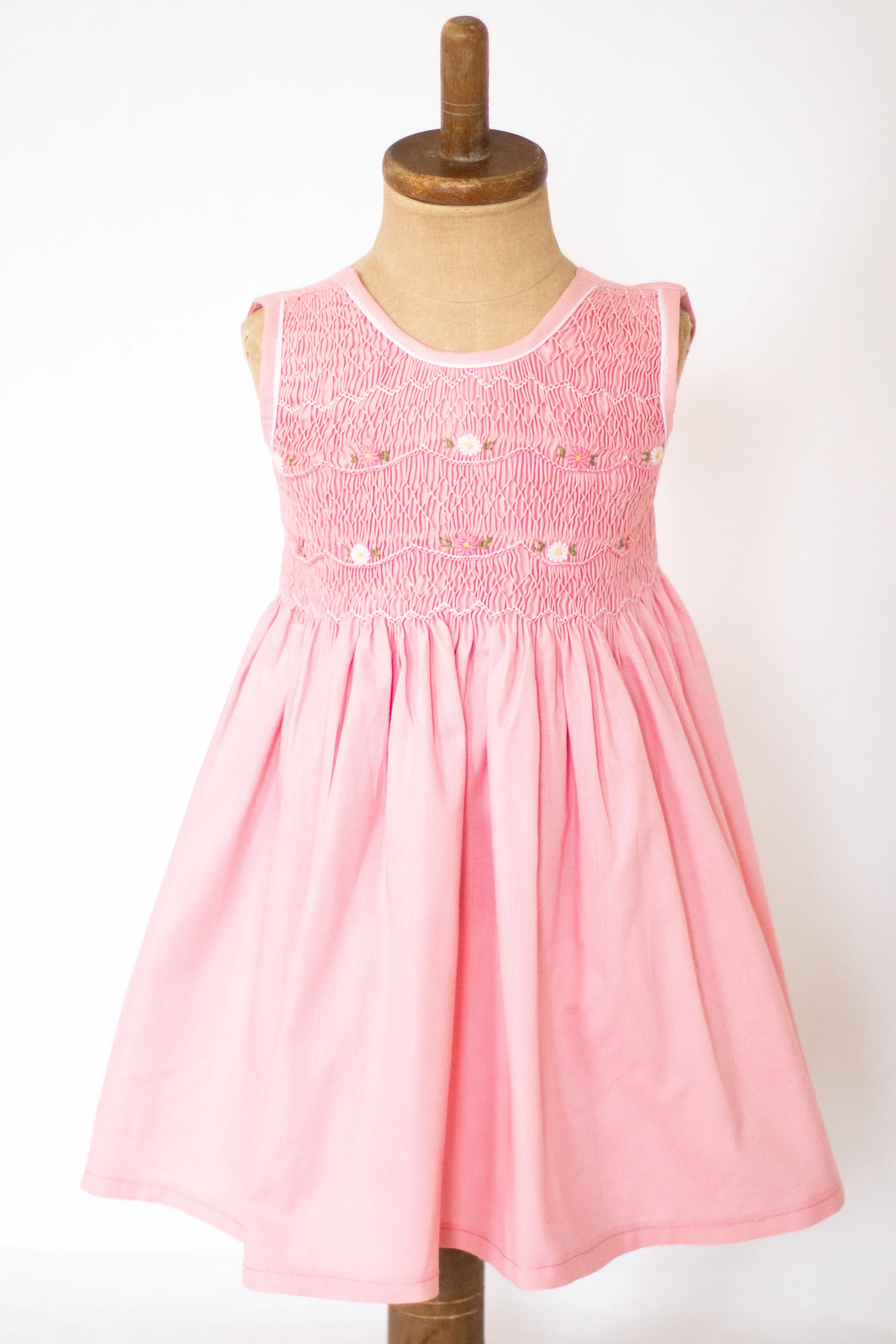 Hand-Smocked Dress, Pink Floral