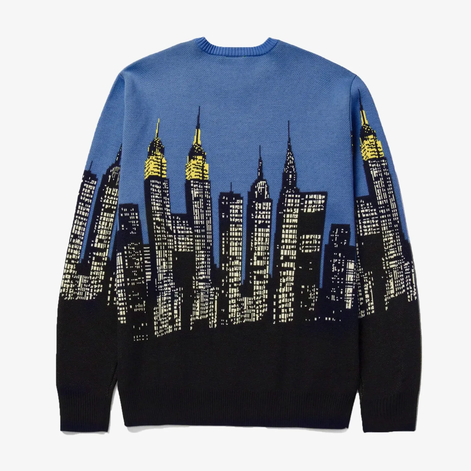 HUF | SKYLINE CREW SWEATER  { LIGHT BLUE