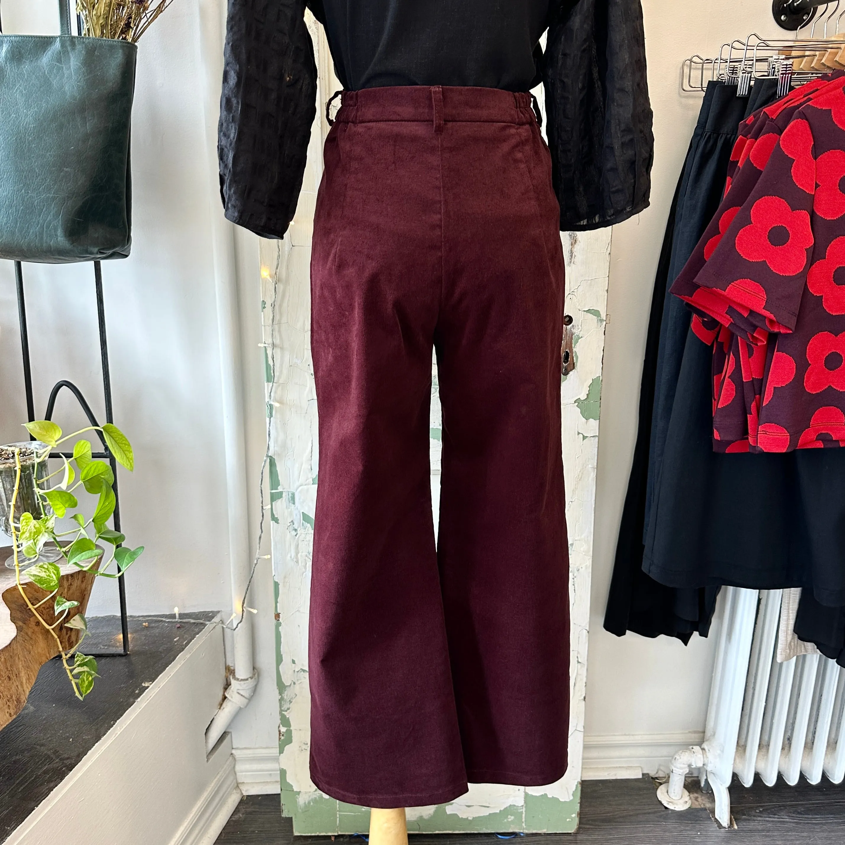 Jennifer Glasgow // Diana Pants Burgundy Corduroy