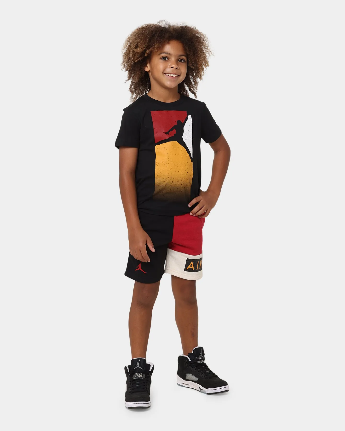 Jordan Kids' Paprika Fleece-Tech Shorts Paprika