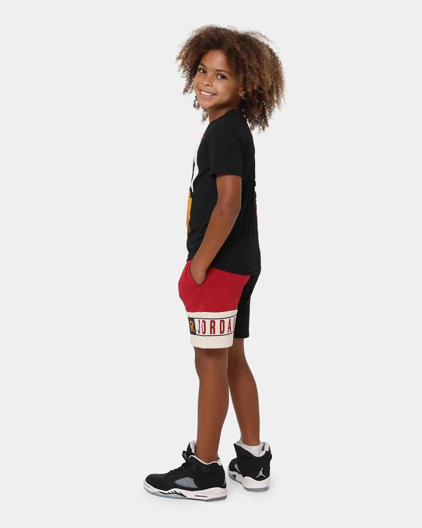 Jordan Kids' Paprika Fleece-Tech Shorts Paprika