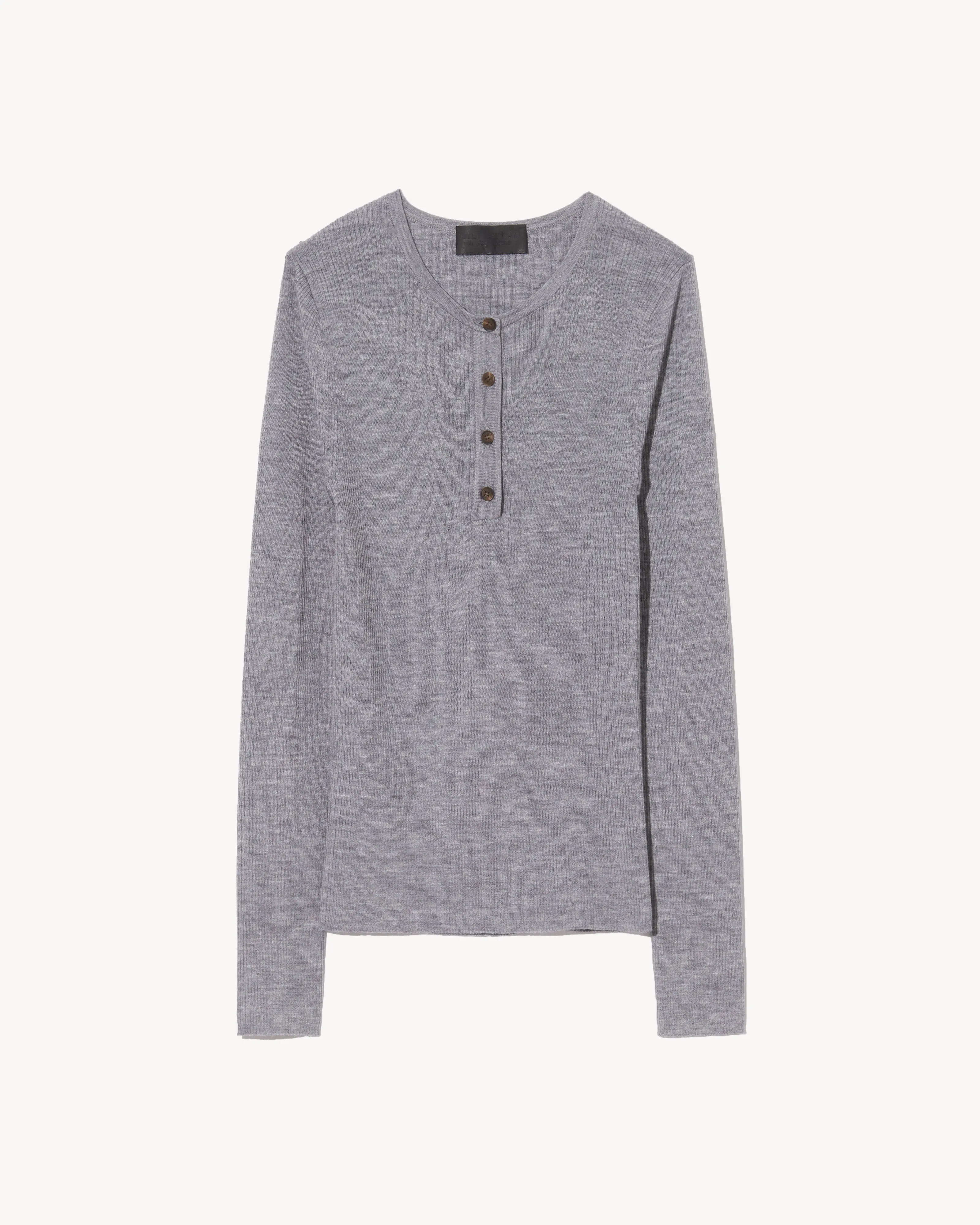 KLARISE HENLEY KNIT