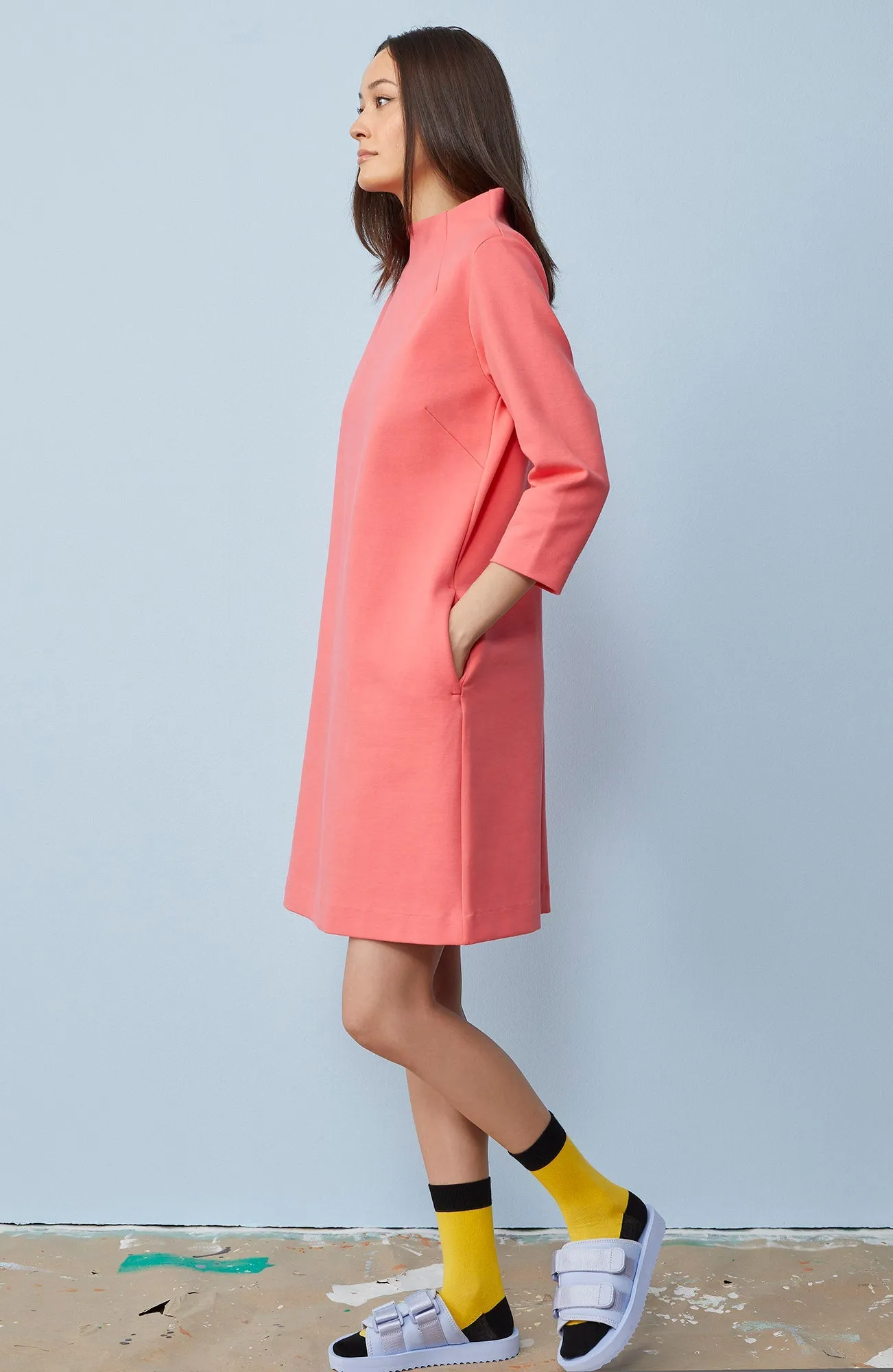 Midi Dress Coral Red