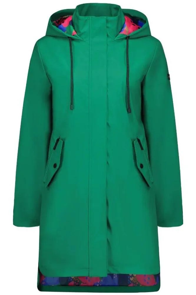 Moke Billie Raincoat Emerald Puddles