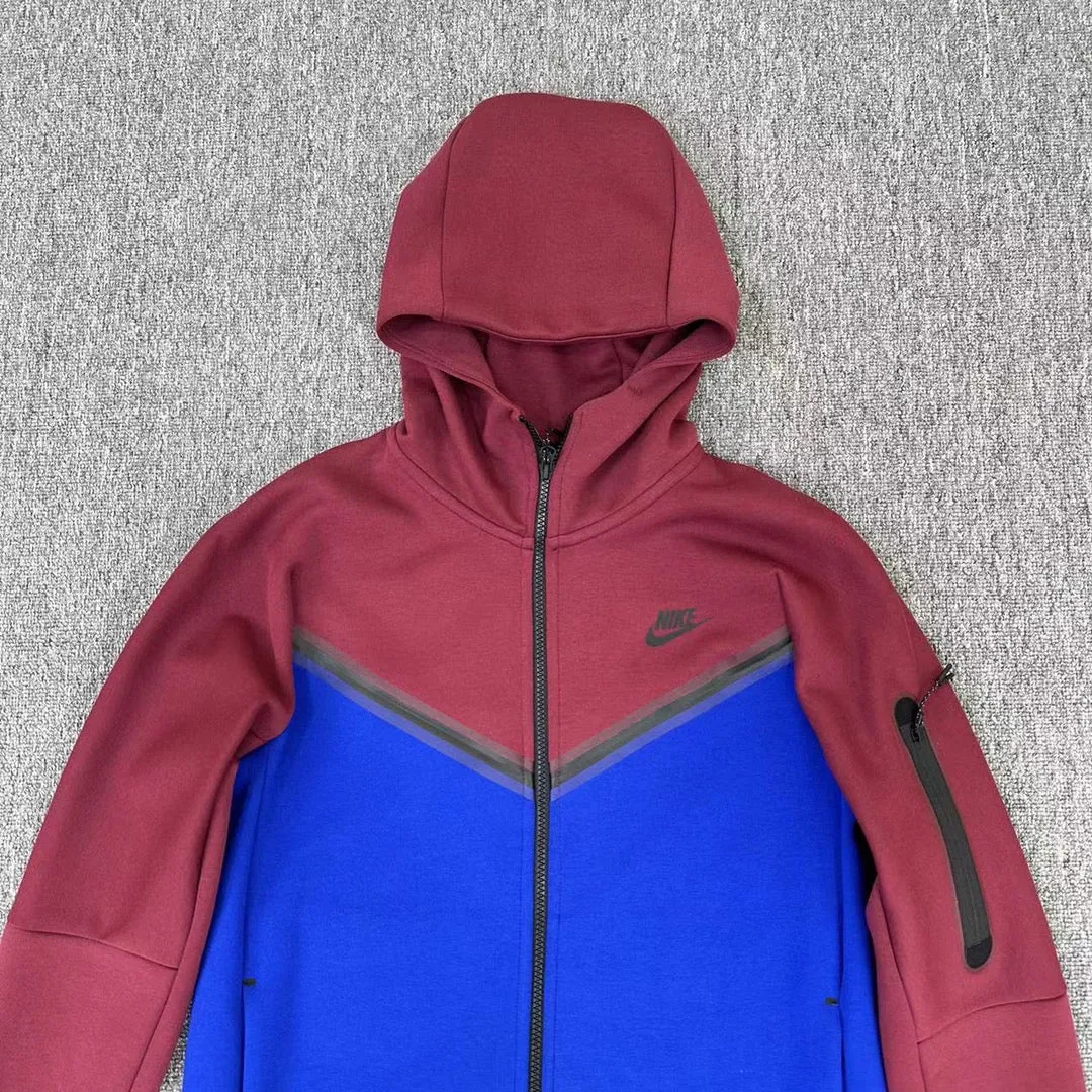 NIKE TECH FLEECE HOODIE x SANGRIA/GAME ROYAL