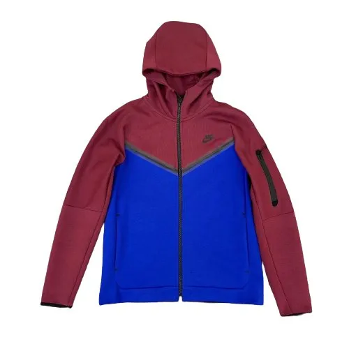 NIKE TECH FLEECE HOODIE x SANGRIA/GAME ROYAL