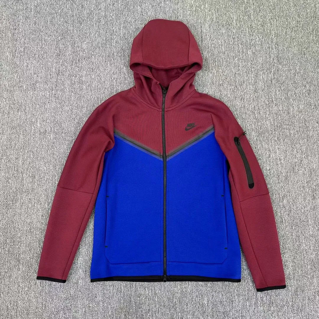 NIKE TECH FLEECE HOODIE x SANGRIA/GAME ROYAL