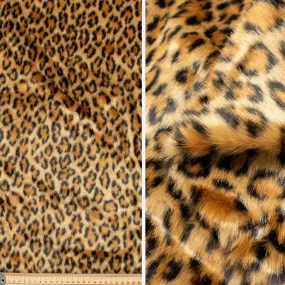 Patterned Plush Short Hair Faux Fur Design-20 Cheetah Skin by 25CM