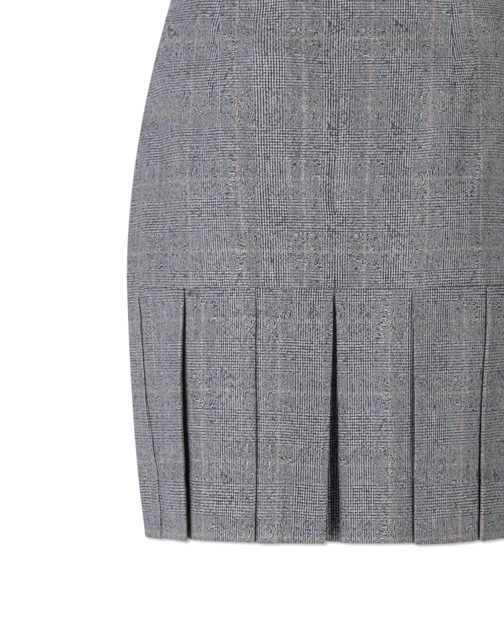 Pleated Wool Mini Skirt