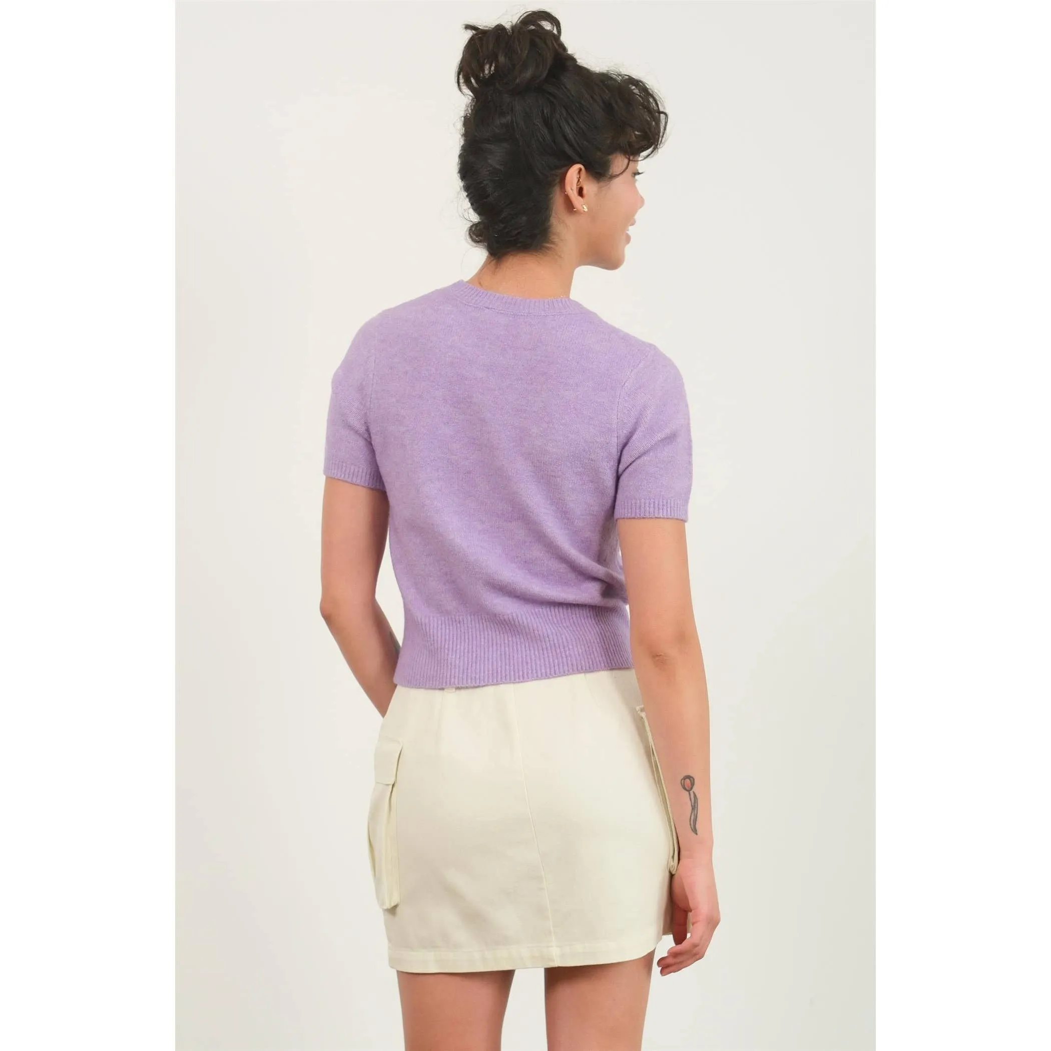 Quarter Knit Sweater - Lavender