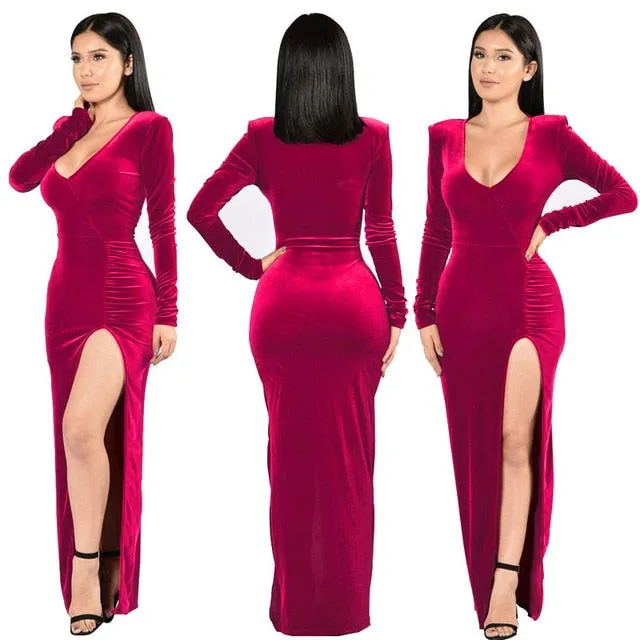 "Hot velvet" Long dress