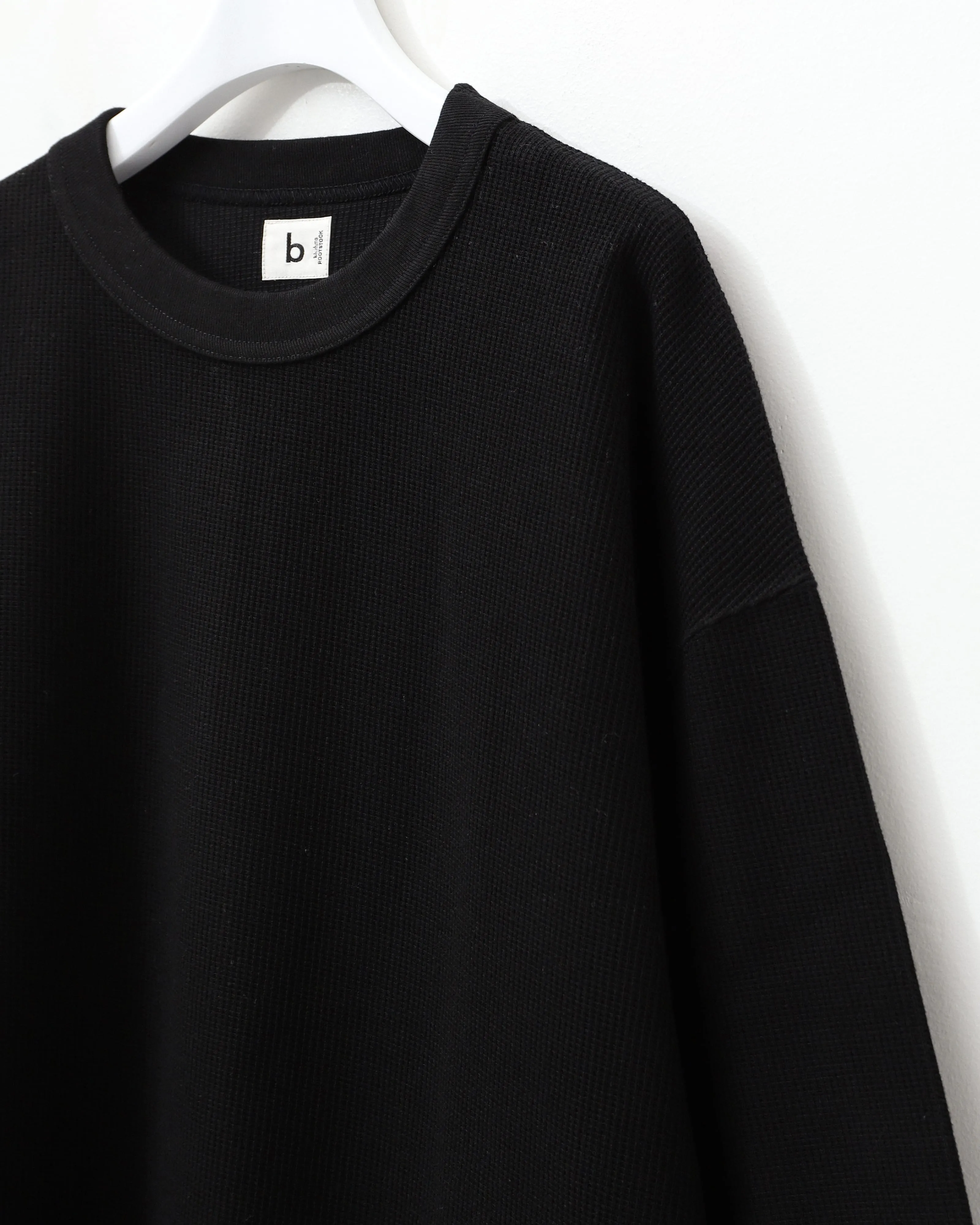 Rough&Smooth Thermal Baseball Tee BLACK