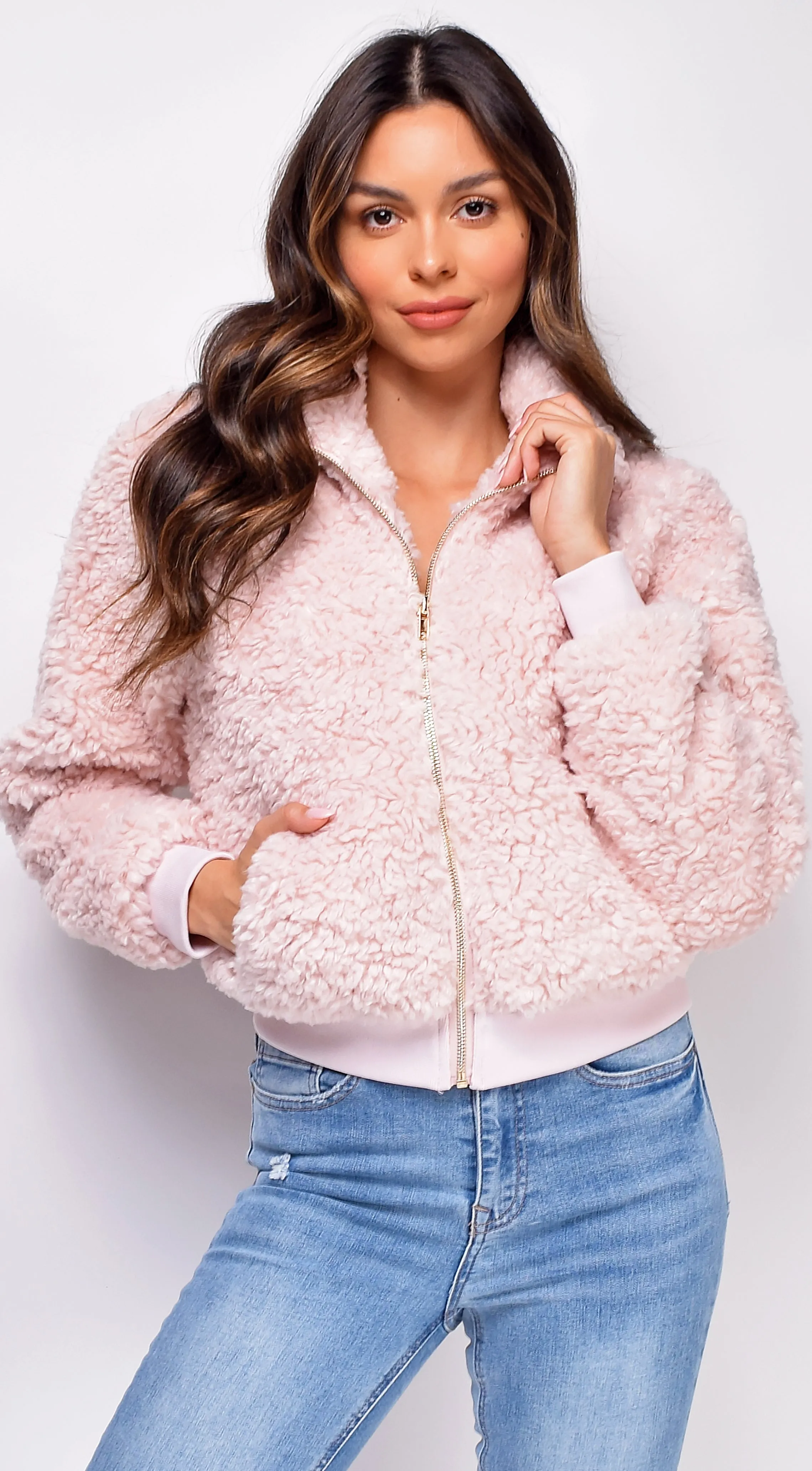 Shiloh Pink Teddy Jacket