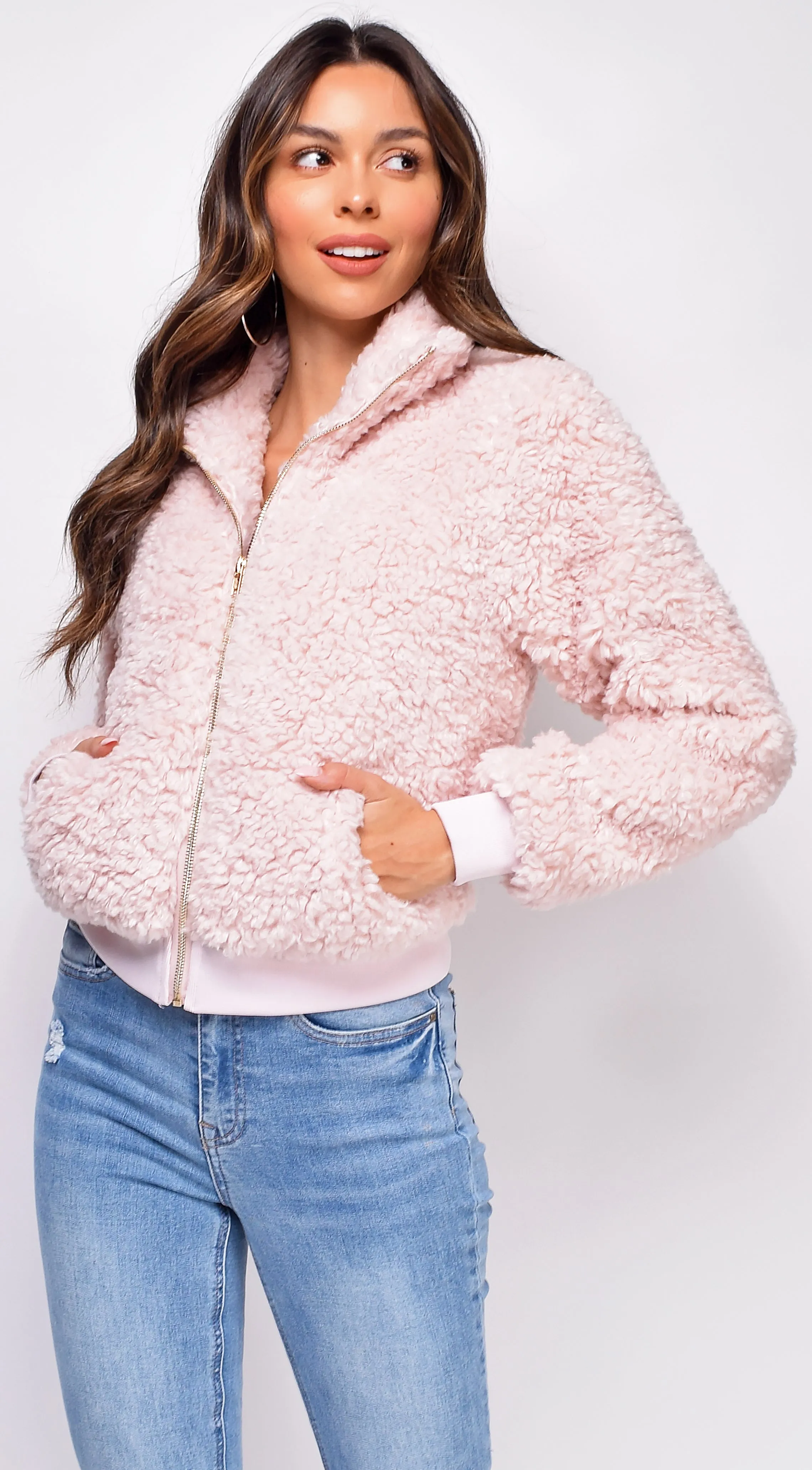 Shiloh Pink Teddy Jacket