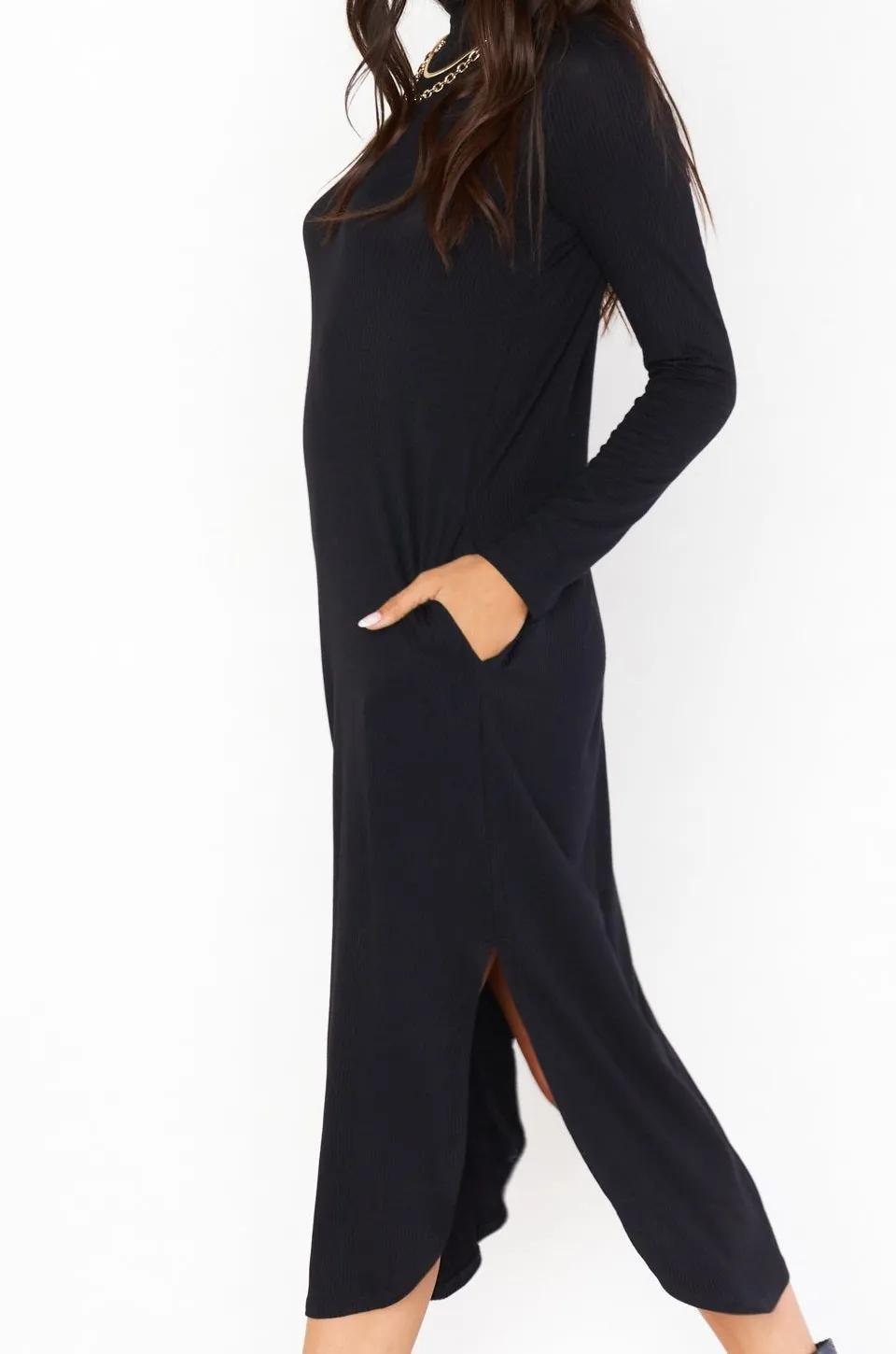 Show Me Your Mumu Sutton Midi Dress in Black