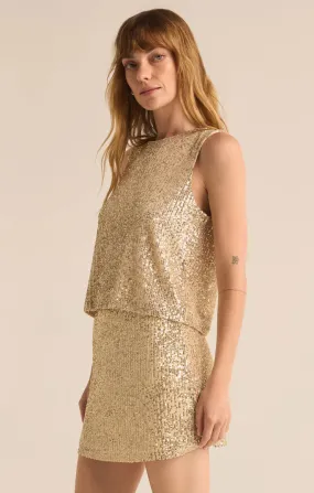 Sloane Sequin Top - Champagne