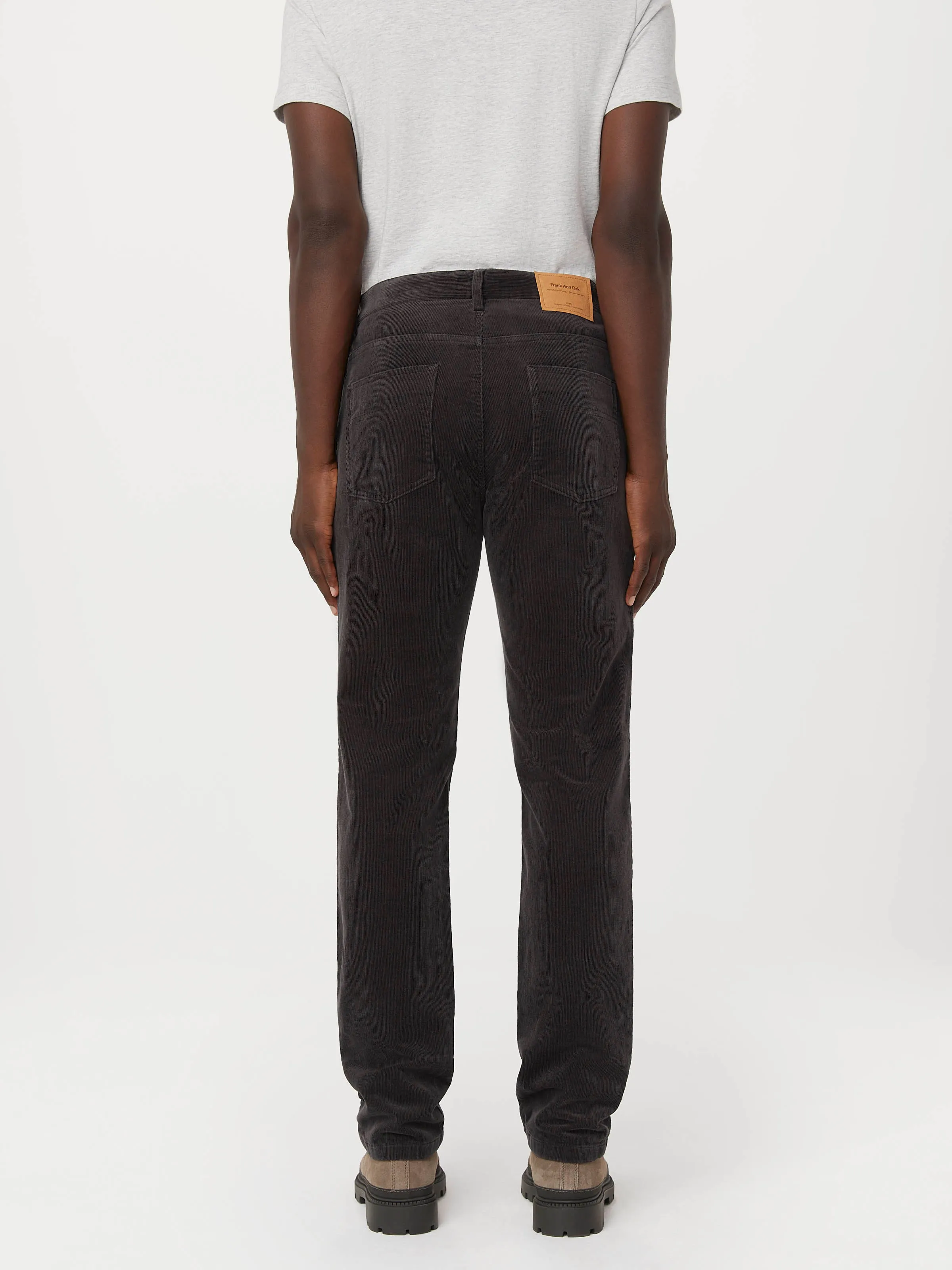 The Brunswick Slim Corduroy Pant in Washed Black