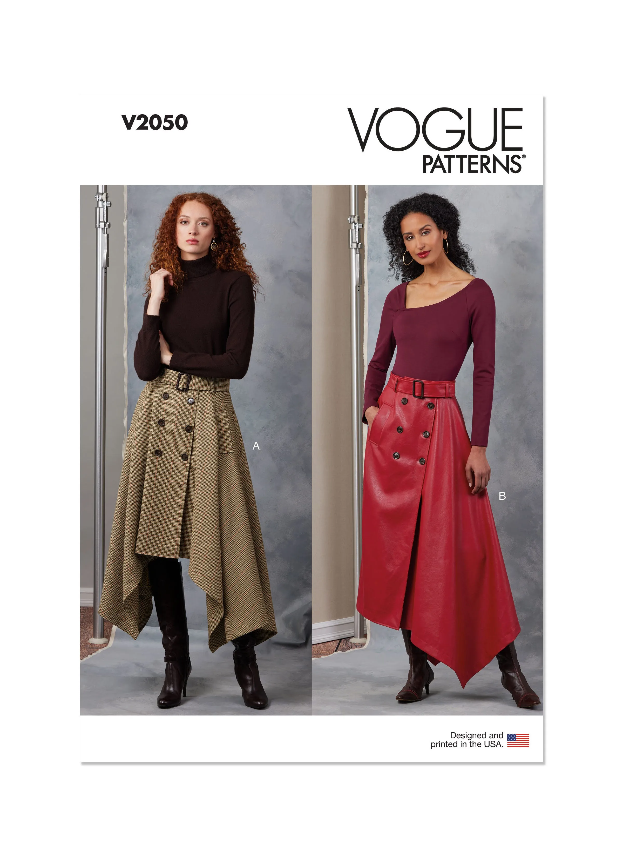 Vogue Sewing Pattern 2050 Skirts and Belt