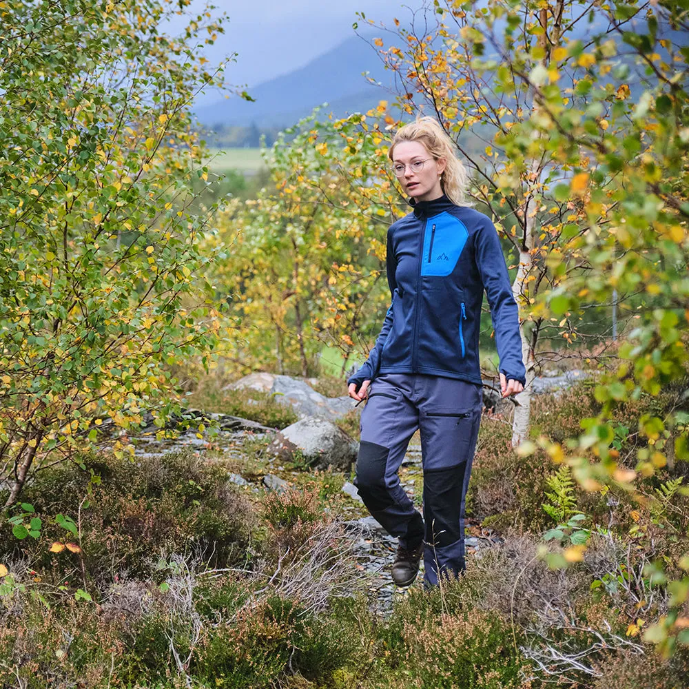 Womens Bresprekk Full Zip Fleece (Navy/Cobalt)