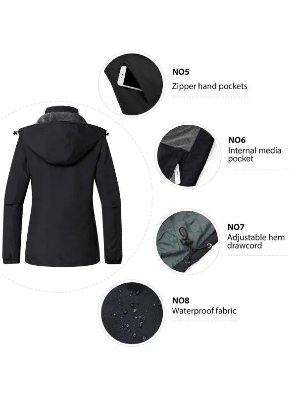 Women's Ski Jacket Winter Coats Fleece Lined Rain Jacket Atna 120