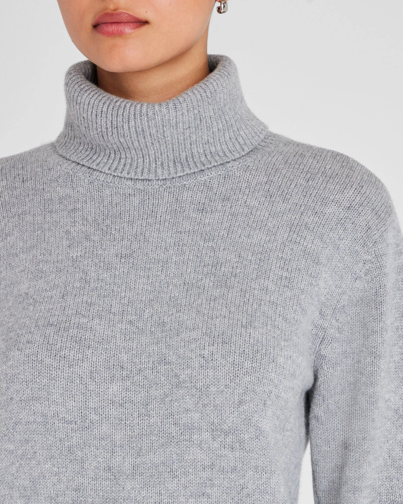 Wool-Cashmere Blend Mini Turtleneck Dress