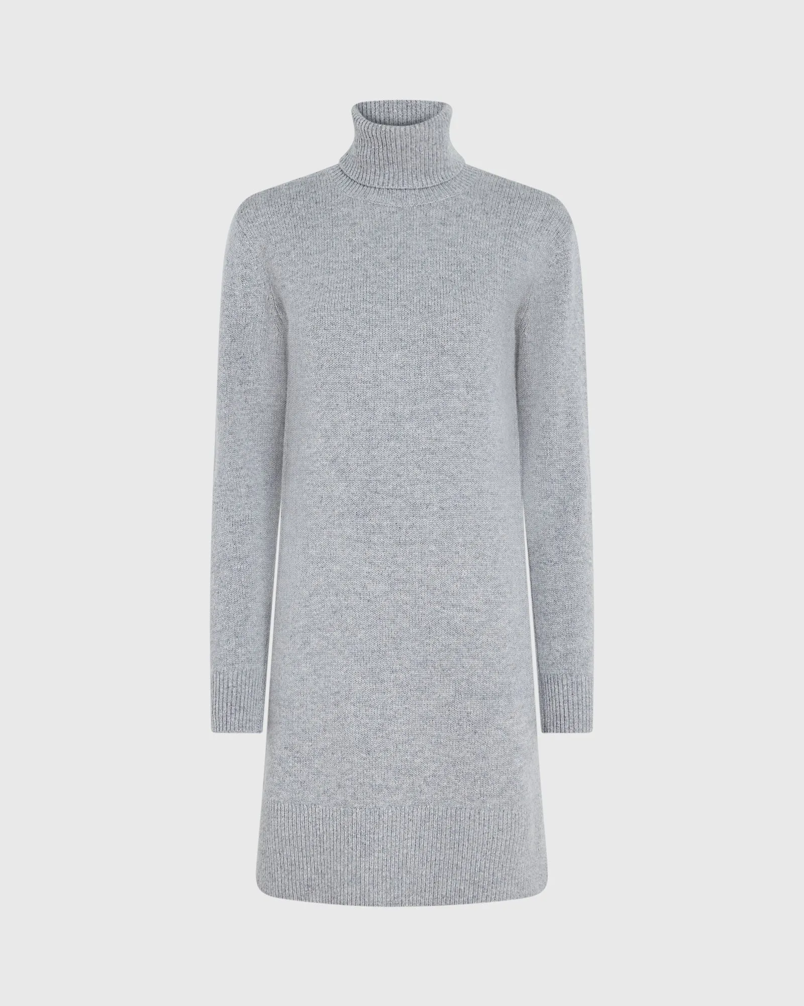 Wool-Cashmere Blend Mini Turtleneck Dress